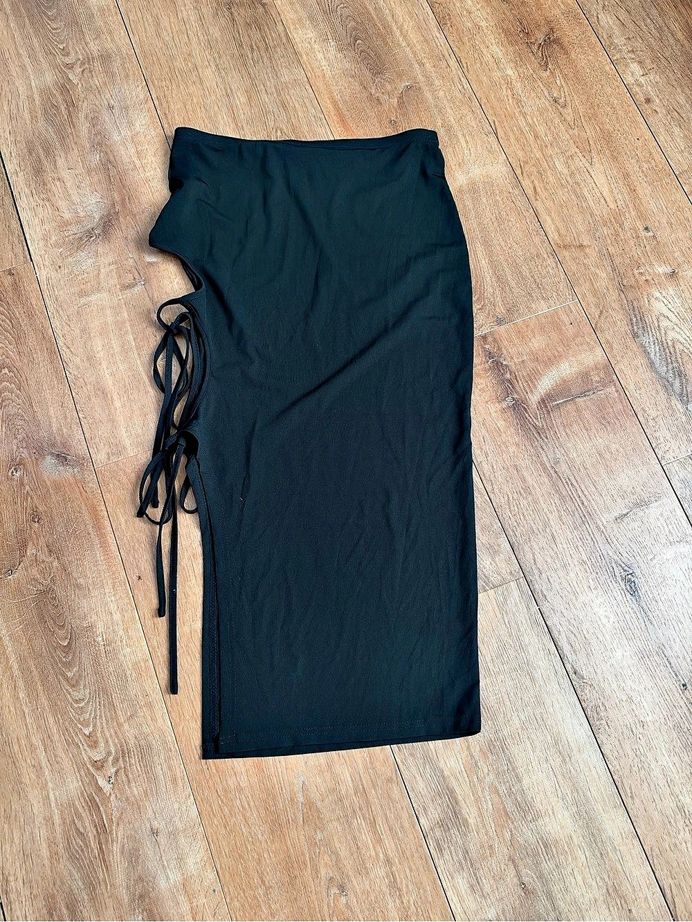 SHEIN SXY Solid Tie Side Pencil Skirt Black Medium